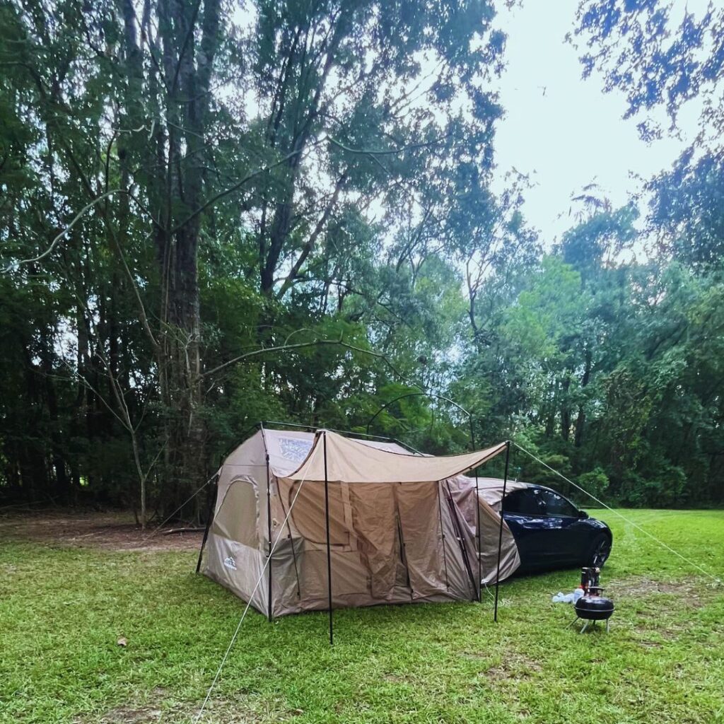 Private Car and Tent Camping On The Bayou - Louisiana Camping